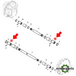 HXE63494 - ACOPLAMIENTO ESTRIADO DEL EJE DE TRANSMISIÓN ORIGINAL JOHN DEERE