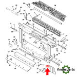 H149460 - PLACA DE DESGASTE DEL ALIMENTADOR INFERIOR DERECHO ORIGINAL JOHN DEERE