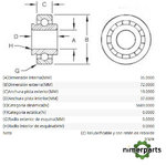 JD10445 - RODAMIENTO DE BOLAS JOHN DEERE