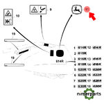 JD5706 - ETIQUETA DE LA MARCA LEAPING DEER JOHN DEERE