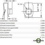 L168085 - TUERCA DE CLIP JOHN DEERE