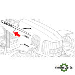 L170999 - ETIQUETA DE RAYAS JOHN DEERE, LADO IZQUIERDO ORIGINAL JOHN DEERE
