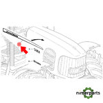 L171000 - ETIQUETA DE RAYAS JOHN DEERE, LADO DERECHO ORIGINAL JOHN DEERE