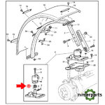L204230 - UNIDAD DE PIVOTE DEL GUARDABARROS RH MUELLE DE TORSIÓN ORIGINAL JOHN DEERE