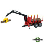 MCB002252000 -JUGUETE REMOLQUE FORESTAL CON PLUMA DE CARGA Y TRONCOS JOHN DEERE