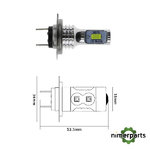 MCXFA2464 - BOMBILLA LED 12V 55W PX62d H7 1000LM JOHN DEERE