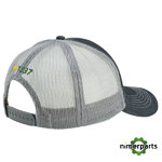 MC13080422CH - Black Cambray Vaquera Cap with original gray grid John Deere