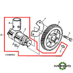 RE55900 - Set of camshaft 3 cylinders John Deere