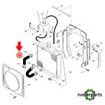 R126605 - MANGUERA SUPERIOR DEL RADIADOR ORIGINAL JOHN DEERE