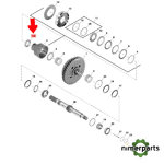R134341 - TUERCA REDONDA TENSORA, M75 ORIGINAL JOHN DEERE