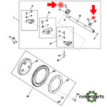 R136507 - TORNILLO DE CABEZA HEXAGONAL CON BRIDA, M10 X 70 ORIGINAL JOHN DEERE