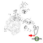 R334797 - TRANSMISIÓN AUXILIAR SECCIÓN PK CORREA TRAPEZOIDAL ORIGINAL JOHN DEERE