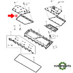 R531582 - JUNTA DEL PANEL DE ACCESO FRONTAL DEL MOTOR ORIGINAL JOHN DEERE