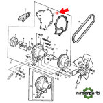 R56809 - JUNTA DE LA CARCASA DE LA BOMBA DE AGUA ORIGINAL JOHN DEERE