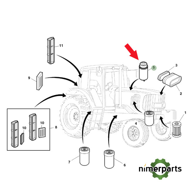 VPD6127 - 5000 Vapormatic Gasail Filter for John Deere