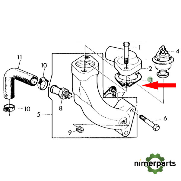 VPE3911 - Board of thermostat vapormatic for John Deere