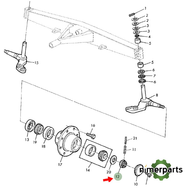 Z70829 - TUERCA CON BRIDA JOHN DEERE