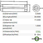 34M7033 - PASADOR ELÁSTICO DE ACERO RANURADO JOHN DEERE