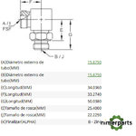 38H1006 - RACOR ADAPTADOR ACODADO JOHN DEERE