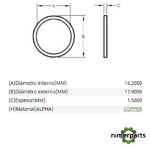 51M4236 - ARANDELA DE COBRE 13,80mm JOHN DEERE