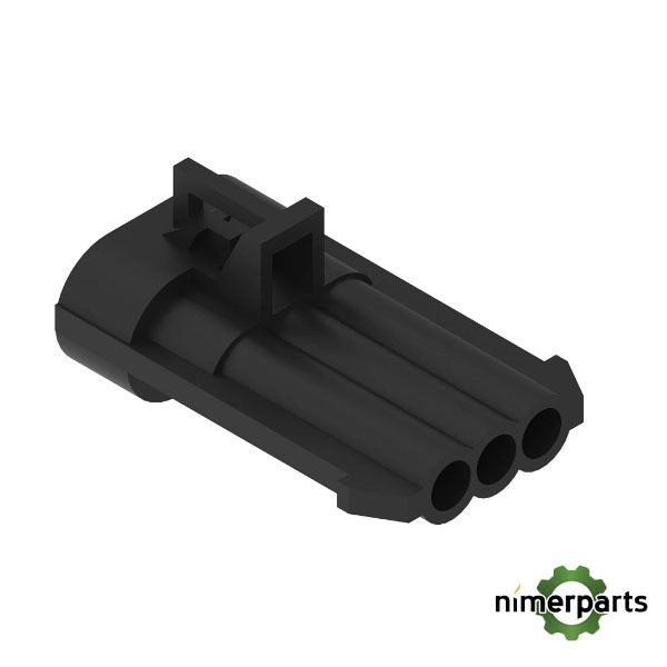 57M7257 - CARCASA DE CONECTOR ELÉCTRICO INTERNO NEGRO DELPHI, 3 CAVIDADES JOHN DEERE