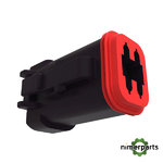 57M8635 - DEUTSCH CARCASA DE CONECTOR ELÉCTRICO INTERNO NEGRO, 4 CAVIDADES JOHN DEERE