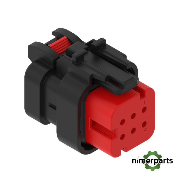 57M9786 - TYCOELECTRONICS CARCASA DE CONECTOR ELÉCTRICO ROJO, 6 CAVIDADES JOHN DEERE