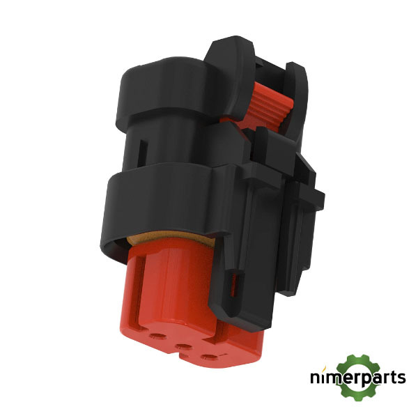 57M9780 - TYCOELECTRONICS CARCASA DE CONECTOR ELÉCTRICO ROJO, 3 CAVIDADES JOHN DEERE