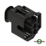 57M9828 - CARCASA DE CONECTOR ELÉCTRICO NEGRA, 2 CAVIDADES ORIGINAL JOHN DEERE