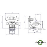 TS25000GP - ASIENTO PVC AMARILLO SUSPENSIÓN MECÁNICA STD GOPART JOHN DEERE