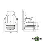 TS48000GP - ASIENTO TEXTIL CON SUSPENSIÓN MECÁNICA JOHN DEERE