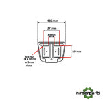 VPM4069 - CUBETA ASIENTO NEGRA ANCHA PVC SIN GUÍA VAPORMATIC PARA JOHN DEERE