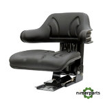 VLD1680 - ASIENTO PVC NEGRO CON BRAZOS Y SUSPENSIÓN MECÁNICA JOHN DEERE