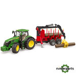 MCB009829000 - JUGUETE TRACTOR 7R 350 CON REMOLQUE PARA EQUIPOS FORESTALES JOHN DEERE