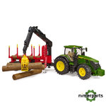 MCB009829000 - JUGUETE TRACTOR 7R 350 CON REMOLQUE PARA EQUIPOS FORESTALES JOHN DEERE