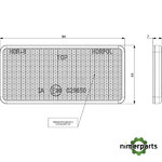 LA75004 - REFLECTOR BLANCO RECTANGULAR GOPART