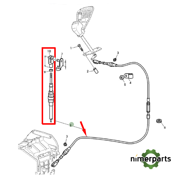JXAL114303 - CABLE INVERSOR 6 6030  alternative by JOHN DEERE