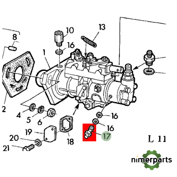 JXAT29464 - RACOR BOMBA INYECTORA alternative by JOHN DEERE