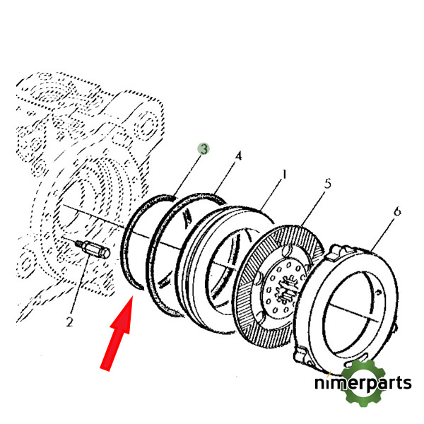 JXL56243 - GOMA PISTON FRENOS S50 alternative by JOHN DEERE