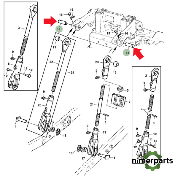 JXL79925 - BULON BRAZO ELEVADOR 6000 alternative by JOHN DEERE