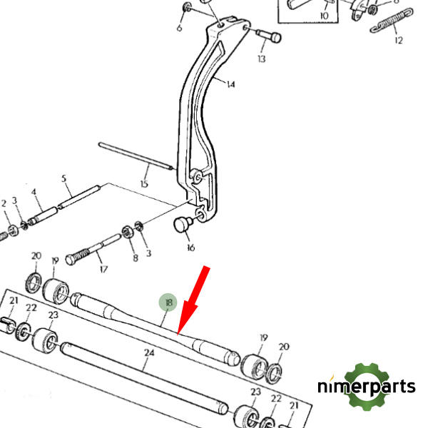 JXL41787 - EJE FLEXIBLE 28 MM  alternative by JOHN DEERE