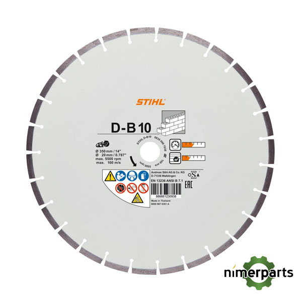08350907053 - DISCO DE DIAMANTE TRONZADORA, HORMIGÓN D-B10 Ø 400MM/16" STIHL