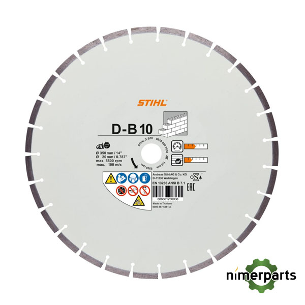 08350907050 - DISCO DE DIAMANTE TRONZADORA D-B10 Ø 230MM/9" STIHL