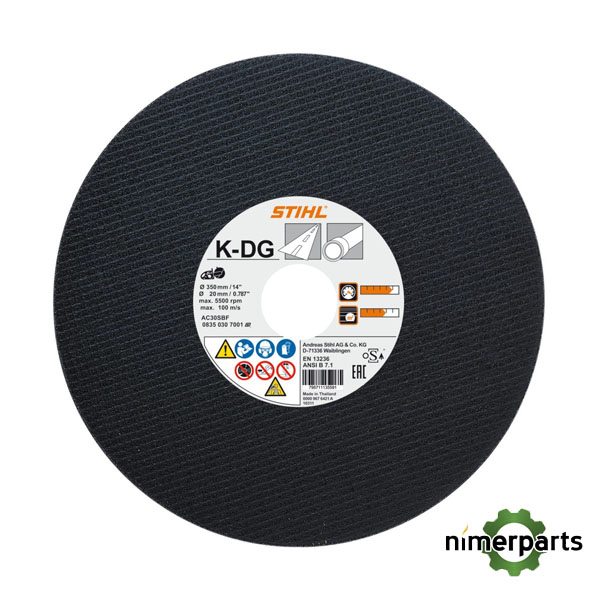 08350307002 - DISCO DE RESINA SINTÉTICA - TRONZADORA, ASFALTO K-DG Ø 400MM/16" STIHL