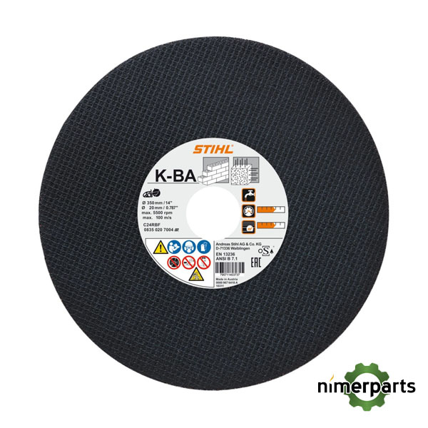 08350207002 - DISCO DE RESINA SINTÉTICA - TRONZADORA PIEDRA K-BA Ø 400MM/16" STIHL