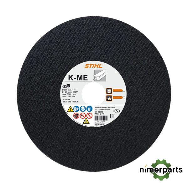 08350127001 - DISCO RESINA SINTÉTICA - TRONZADORA, ACERO K-ME Ø 350MM/14" STIHL